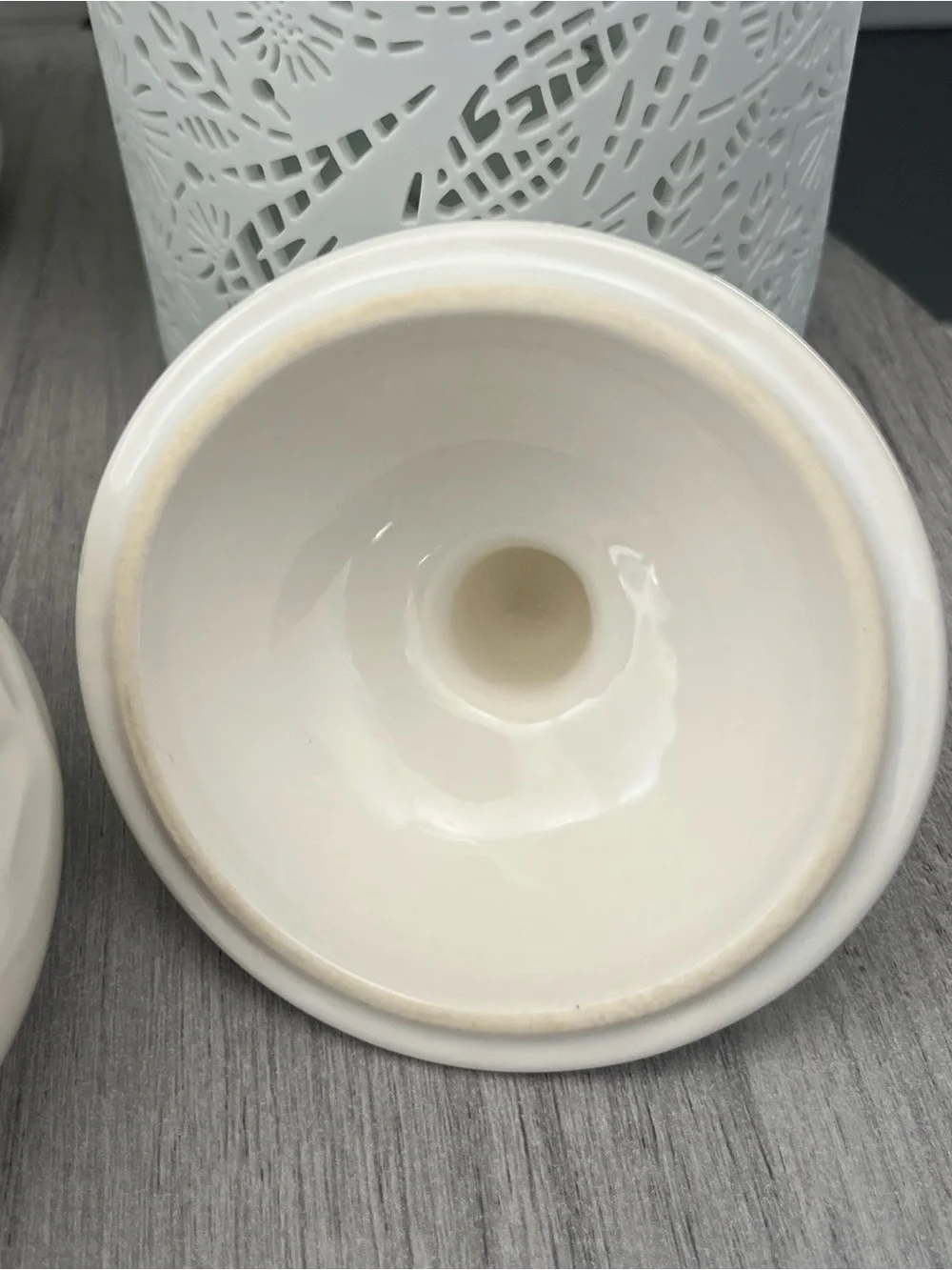 Pfaltzgraff Gazebo Ivory Covered Sugar Bowl w Lid Stoneware